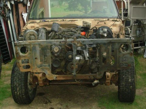 1983 Ford Bronco - The core support is one of the few remaining original '83 parts on the truck. Even some frame pieces have been swapped. [url=http://www.sup…