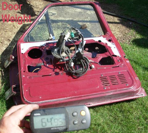 1983 Ford Bronco - Door Weight 65lbs PW/PL, wiring, speaker, main glass, vent window, latch, handles, & hinges MISSING: mirror, vapor barrier, door panel, sid…