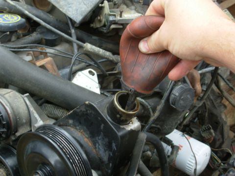 1983 Ford Bronco - Before disconnecting the lines from any pump, I remove most of the PS fluid. http://www.fordparts.com/Products/Chemicals-TransmissionFluids…