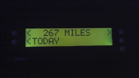 2000 Mercury Grand Marquis - The digital display shows 267 miles driven today.