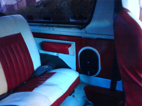 1989 Ford Bronco - Interior view of a 1989 Ford Bronco, highlighting the two-tone seats and door panel details.