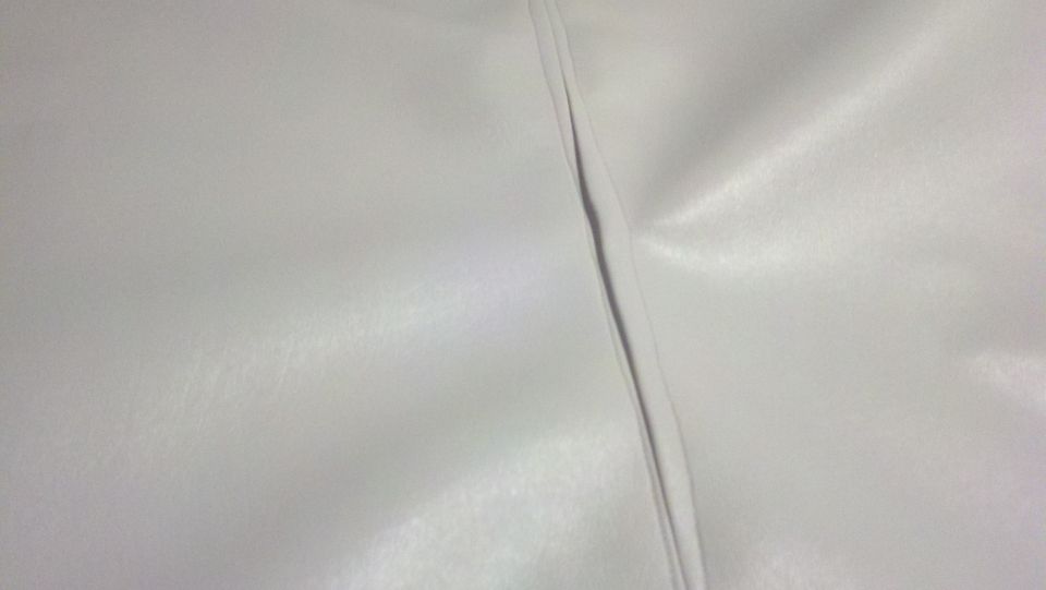 White interior upholstery seam