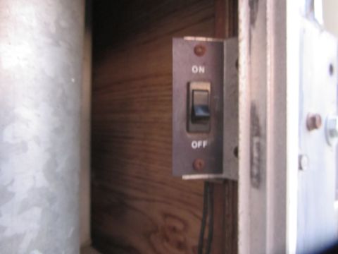 1968 Ford Mustang - A close-up shows an electrical switch with ON and OFF labels.