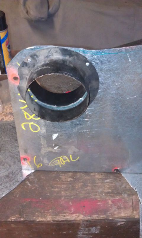 1978 Ford Bronco - Metal ductwork part with yellow markings, possibly related to AC removal. Supermotors.net logo present.