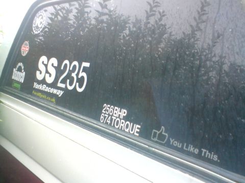 1989 Ford Bronco - Window stickers display performance data and a website for FordMeet.co.uk.