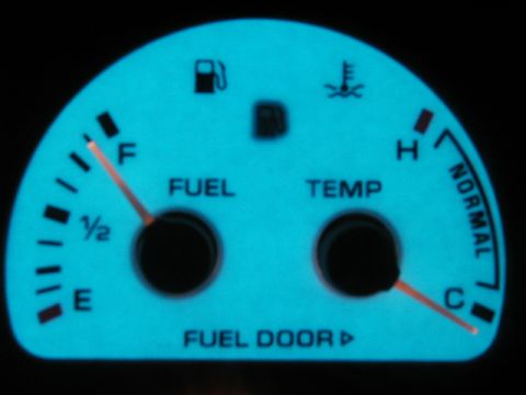 1993 Ford Taurus - blue fuel and temp guage
