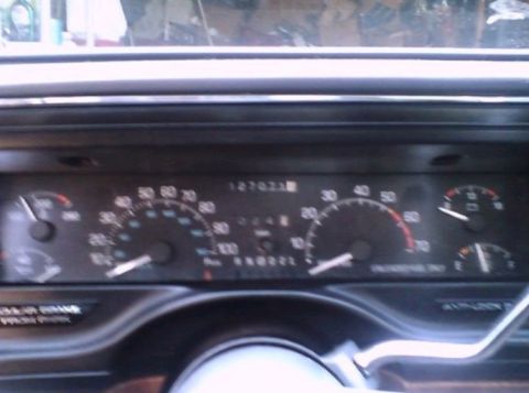 2000 Mercury Grand Marquis - Interior view of a vehicle's dashboard gauges, including the odometer and speedometer.