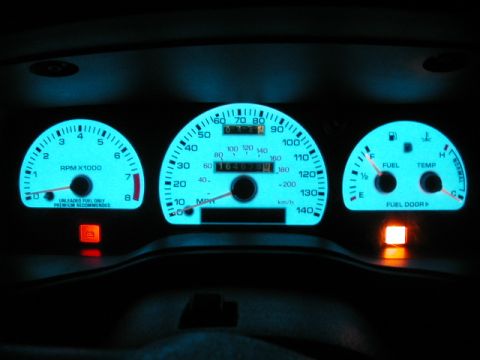 1993 Ford Taurus - blue instrument cluster