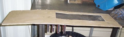 1990 Ford Bronco - Start with a cardboard template like this. 37" x 12" with a cutout for where the 'case will hang thru