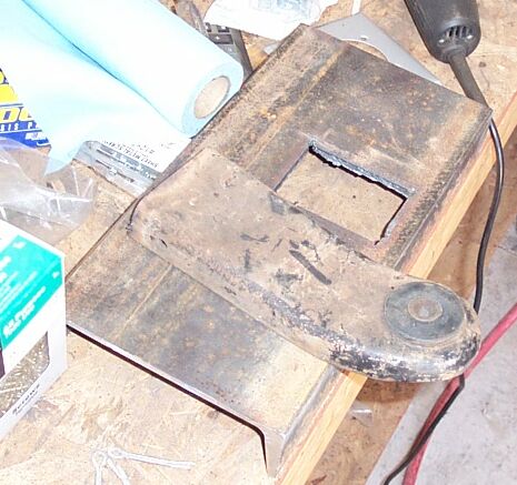 1990 Ford Bronco - Here you see the hole in the channel for the lowest part of the case. Hmm, what to cover that with........well, part of a TTB arm of course!