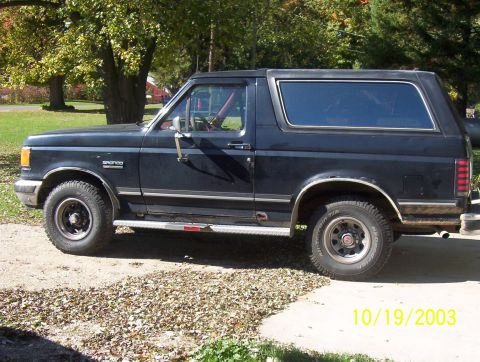 1987 Ford Bronco - driver's side of bronco