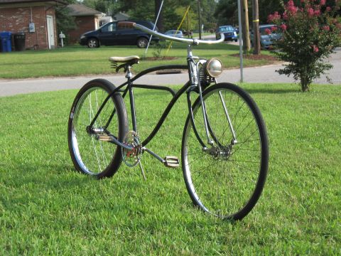 1994 Ford Bronco - This vintage bicycle has a classic frame, chrome details, and a headlight.
