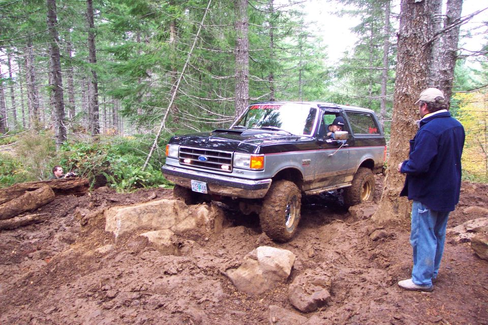 Tim navigating obstacle at end of first Firebeak Five section.