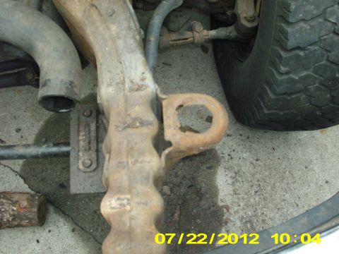 1995 Ford Bronco - for what the right side was, the left side was a breeze... Basically because the mount you see welded to the frame was so rusted out that,…