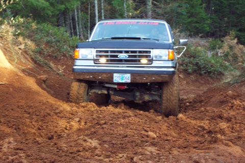 1996 Ford Bronco - Half way up. (11/08/2003)