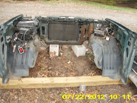 1995 Ford Bronco - Big chunks! pretty much everything is still intact, to the left you will see where the main harness for the engine compartment and the fuse…