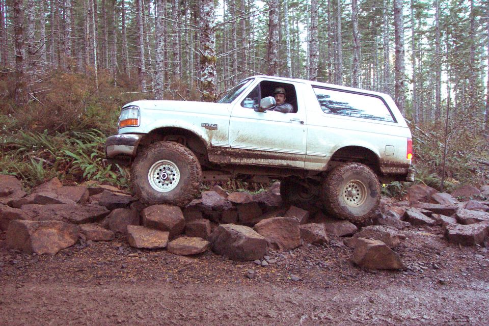 Playing in easy part (kiddie pool) of Firebreak Five rock field.  (11/09/2003)