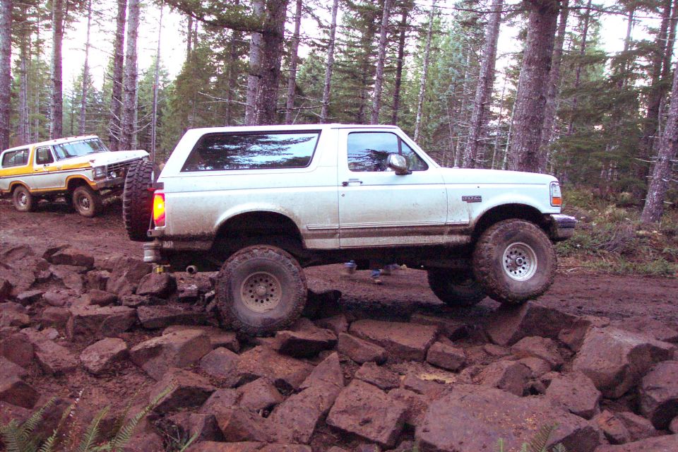 Playing in easy part (kiddie pool) of Firebreak Five rock field.  (11/09/2003)