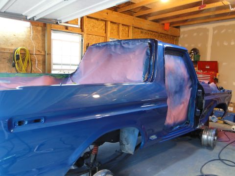 1978 Ford Bronco - Ford Bronco in garage being prepped for fresh paint.