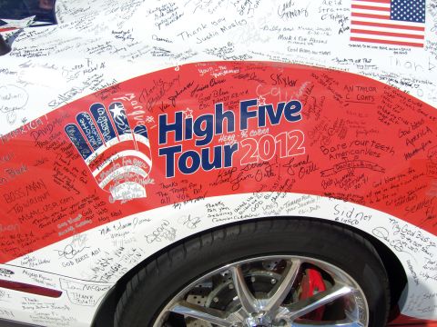 2007 Ford Mustang - This vehicle was covered in signatures and graphics from the "High Five Tour 2012" event.