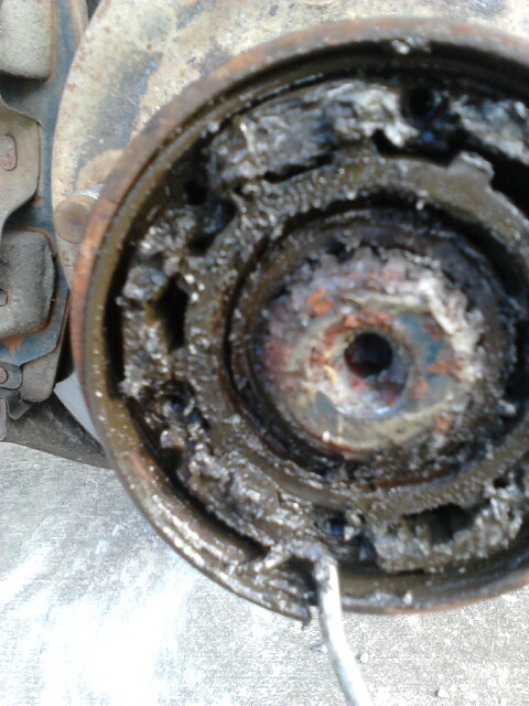 1996 Ford Bronco - Use a pick or 2 to remove the big clip around the inside of the hub. its usually hidden by grease and can be a pain to get out without pick…