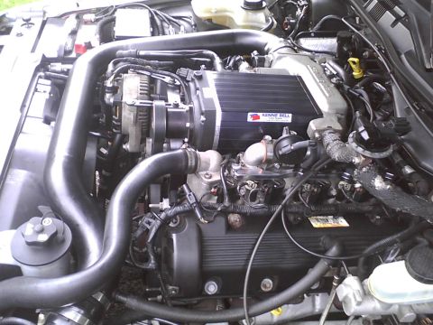 2003 Ford Crown Victoria - The engine bay shows a Kenne Bell supercharger installed on the engine.