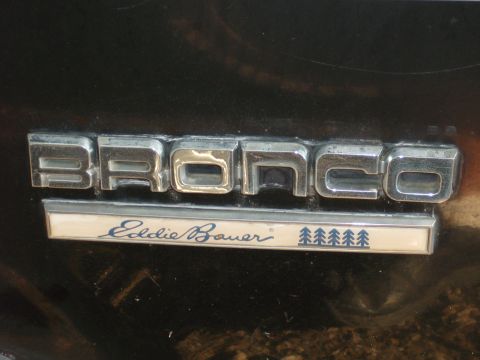1988 Ford Bronco - Close-up of a Ford Bronco Eddie Bauer emblem.