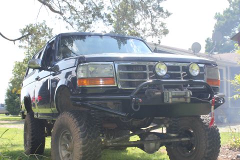 1994 Ford Bronco - This modified Ford Bronco sits high on its suspension, ready for off-road adventures.