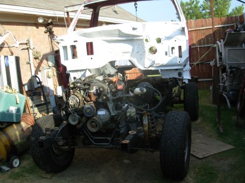 1983 Ford Bronco - It's up again so I can continue working on the t-case & body mounts.