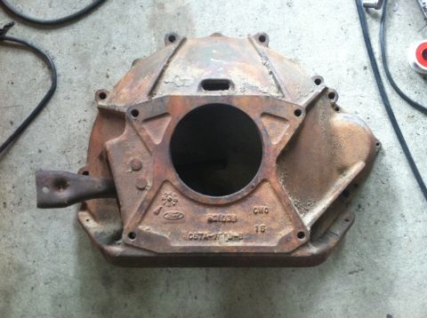 1993 Ford Bronco - C5TA-7505-B (FE truck bell housing) Will work with a small block top loader and an FE in a car. Will work with a TKO and an FE in a car. Wi…