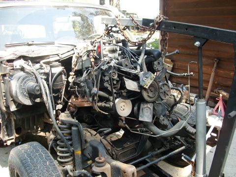 1988 Ford Bronco - Everybody has to have at least 1 stubborn bolt or nut to get off, on an engine pull...
