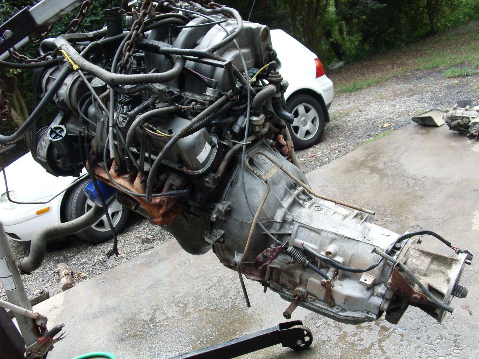 I think the engine and trans is bigger then the VW in the background!