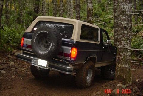 1989 Ford Bronco - Mike cutting thru the trees on powerline