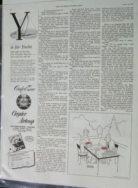 2000 Mercury Grand Marquis - A page from The Saturday Evening Post dated August 12, 1951, containing articles and a cartoon.