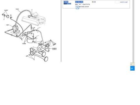 1996 Ford Bronco - Exploded parts diagram of a dual air horn kit with numbered callouts shown in an online parts catalog with an add-to-cart panel.