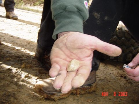 1989 Ford Bronco - This rock was jammed into the parking brake