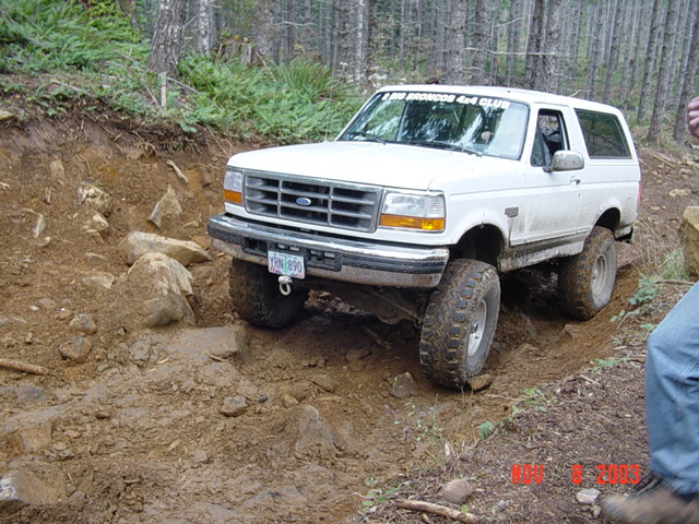 Alvie in the rough part..(notice the rocker damage from earlier)