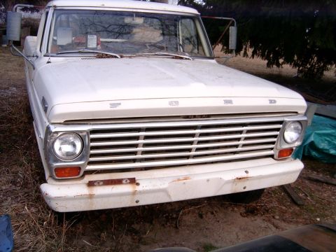 1967 Ford F-250 - This 1967 Ford F-250 pickup truck is parked outdoors with a weathered appearance.