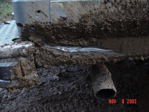 1989 Ford Bronco - Remember that rock?..Here is the first real damage done to the "Street Truck"