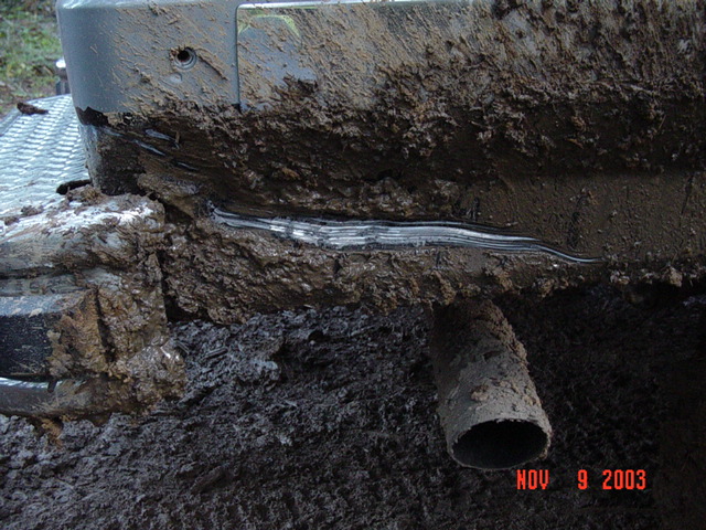 Remember that rock?..Here is the first real damage done to the "Street Truck"