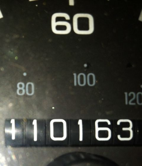 2005 Ford Probe - The odometer shows a reading of 110163.