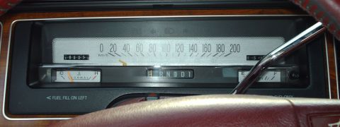 1991 Mercury Grand Marquis - Interior view of the 1991 Mercury Grand Marquis dashboard, showing various gauges and controls.