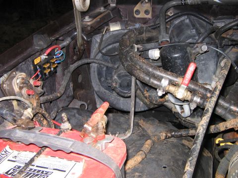 1992 Ford Bronco - SHot of my power distribution block. heater cutoff.