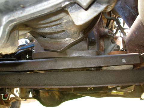 1983 Ford Bronco - I forgot that the poly trans mount had melted slightly, and that I had replaced one engine mount since then. So the powertrain is rotated s…