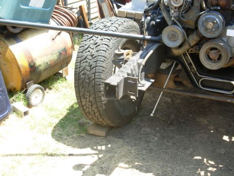 1983 Ford Bronco - I loosened both engine mounts & neutralized them (using my JY torsion bar converted to a 6' prybar) to settle the trans mount, then retight…