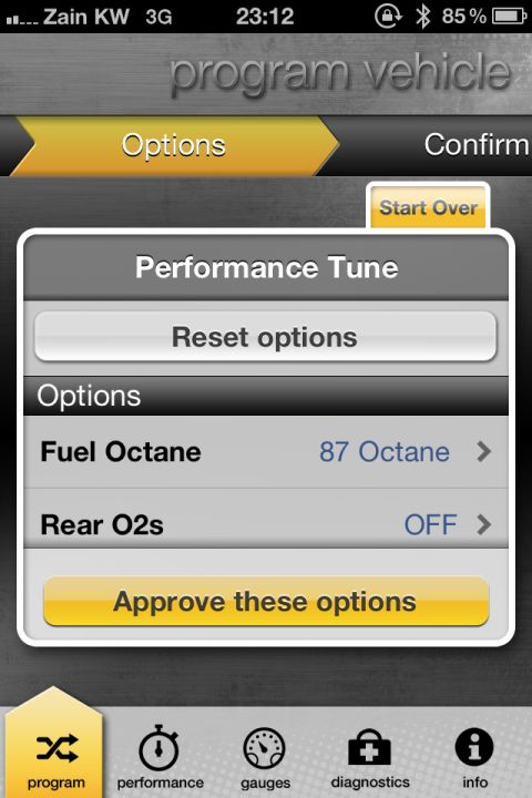 2001 Mercury Grand Marquis - This image displays a software interface for programming vehicle performance tunes, not a vehicle registry.