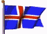 1996 Ford Bronco - Flag of Iceland waving on a pole against a white background.