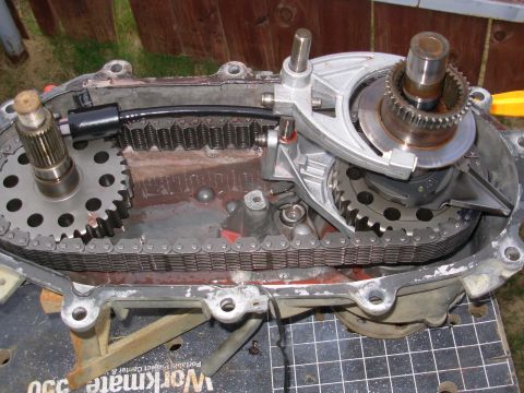 1983 Ford Bronco - The planetary shift fork (top) got hung up & dislodged the shift rail, but nothing fell on the ground. It looks like it'll be fairly easy t…