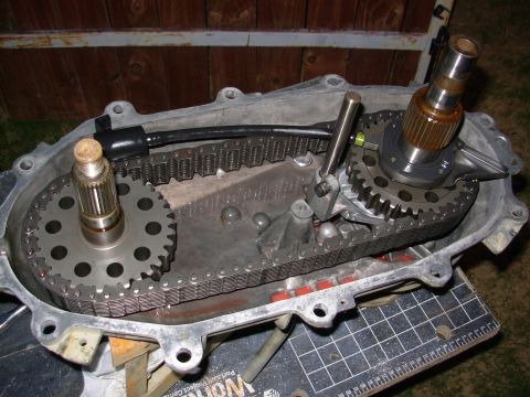 1983 Ford Bronco - The 2-4 fork & shift rail are back in place, ready for reassembly.