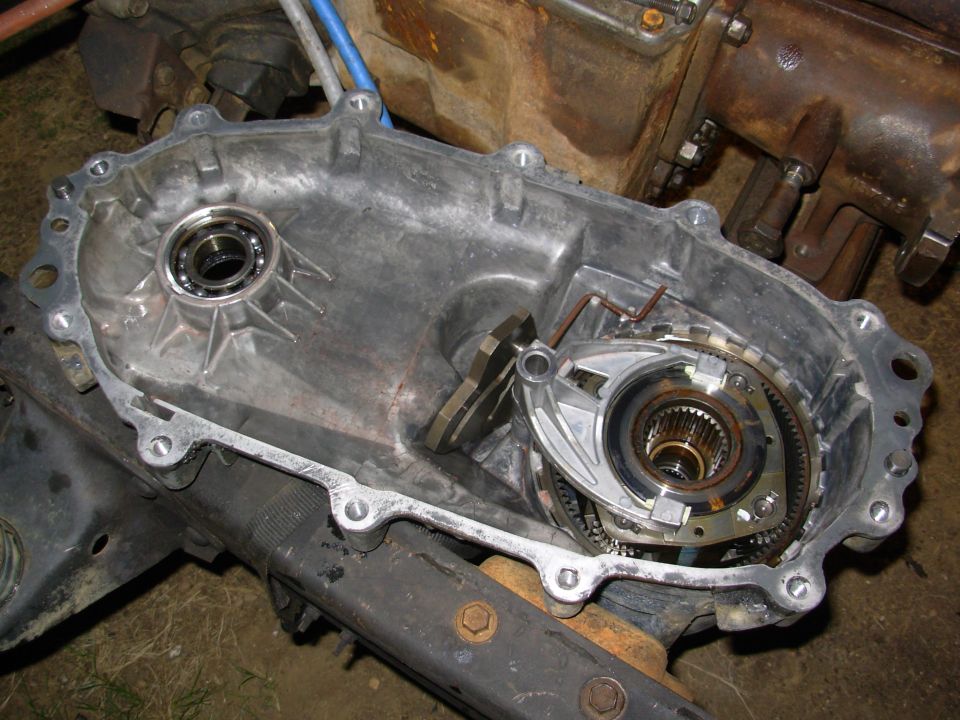 The planetary fork is where it belongs, but it may take some effort to align the shift rail through it into the pocket in the case when this is inverted.
